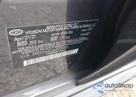 2021 Hyundai Sonata N Line from USA, damaged, VIN 5NPEK4JC9MH131095